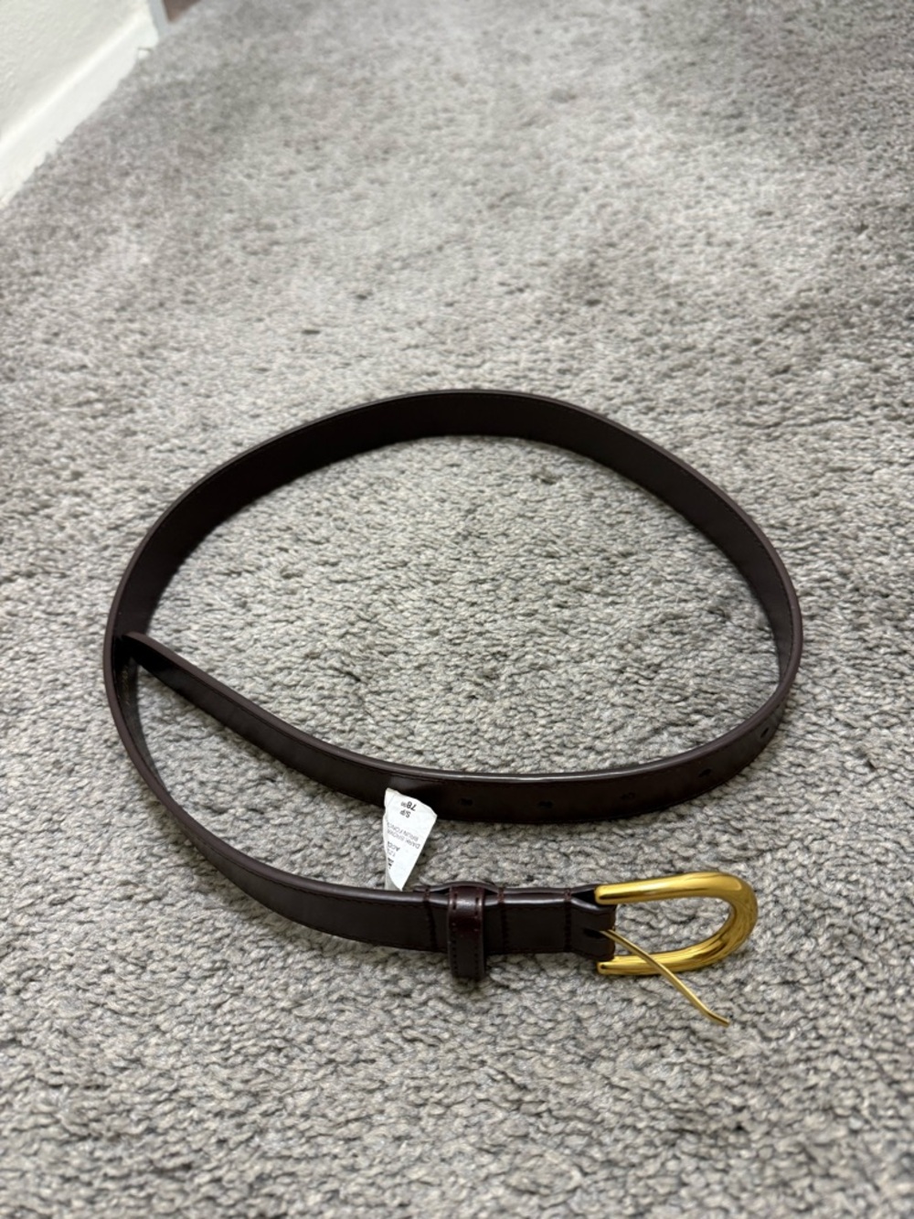 aritzia 100% leather real brass belt